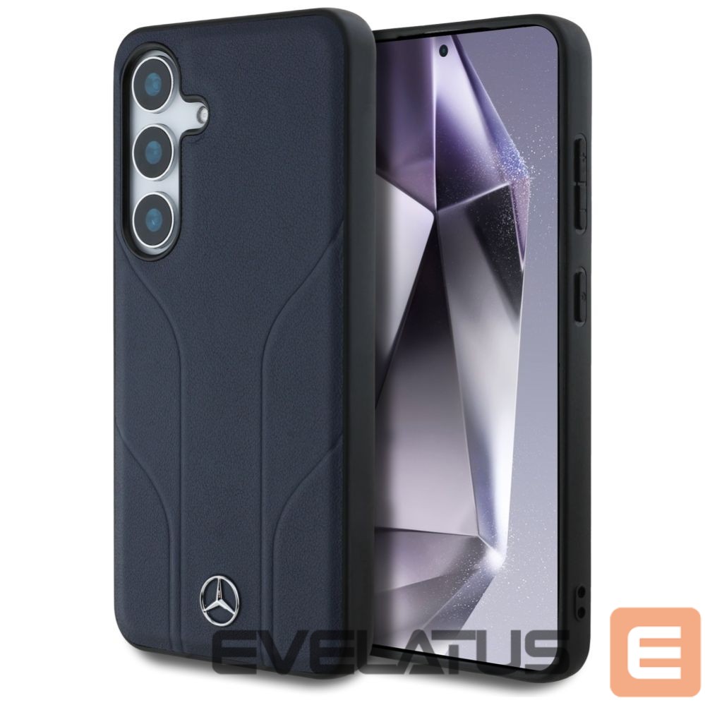 Другие товары Mercedes-Benz Mercedes Leather Debossed Lines MagSafe Case for Samsung Galaxy S25 - Blue