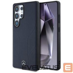 Другие товары Mercedes-Benz  Mercedes Leather Debossed Lines MagSafe Case for Samsung Galaxy S25 Ultra - Blue 