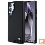 Другие товары Mercedes-Benz  Mercedes Leather Horizontal Debossed Curves MagSafe Case for Samsung Galaxy S25 Ultra - Black 