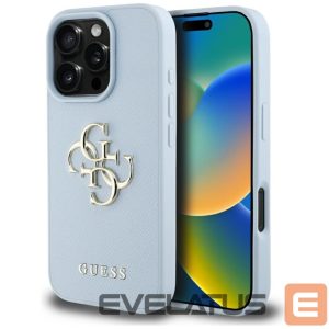 Другие товары Guess  Guess Grained Big 4G Logo Small Classic Logo case for iPhone 16 Pro Max - blue 