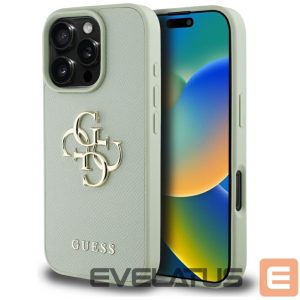 Другие товары Guess  Guess Grained Big 4G Logo Small Classic Logo case for iPhone 16 Pro Max - green 