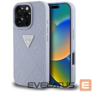 Другие товары Guess  Guess Hot Stamp 4G Pattern Triangle Metal Logo Case for iPhone 16 Pro Max - Purple 