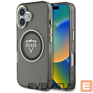 Другие товары Guess  Guess IML Metal Mountain Logo MagSafe case for iPhone 16 - black 