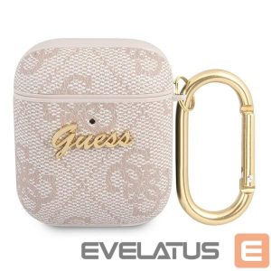 Другие товары Guess  Guess 4G Script Metal Collection Case for AirPods 1 / 2 - Pink 