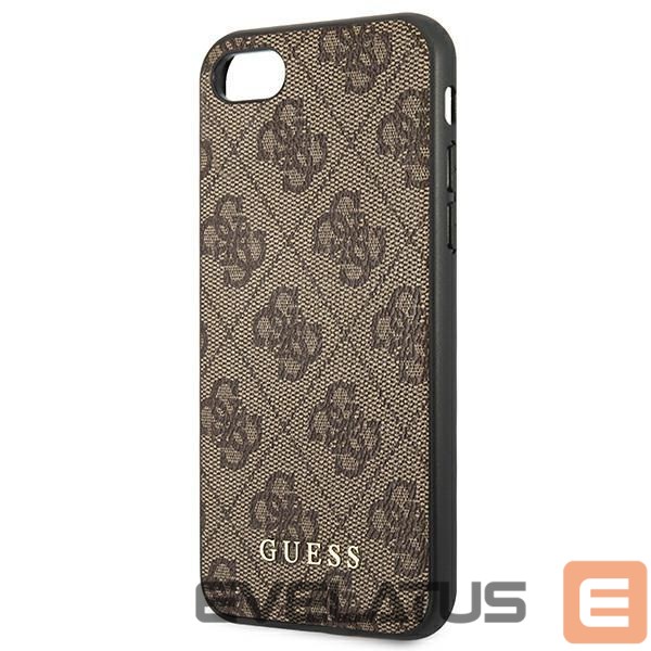 Другие товары Guess Guess 4G Metal Gold Logo Case for iPhone SE 2022 / 2020 / 7 / 8 - Brown