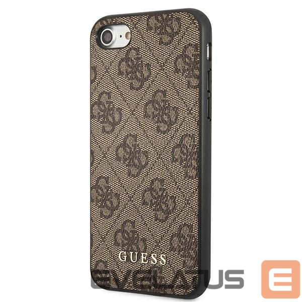 Другие товары Guess Guess 4G Metal Gold Logo Case for iPhone SE 2022 / 2020 / 7 / 8 - Brown