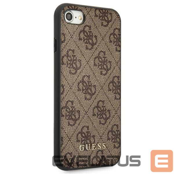Другие товары Guess Guess 4G Metal Gold Logo Case for iPhone SE 2022 / 2020 / 7 / 8 - Brown