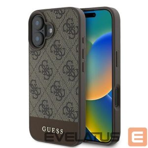 Другие товары Guess  Guess 4G Bottom Stripe Case for iPhone 16 Plus 6.7" - Brown 