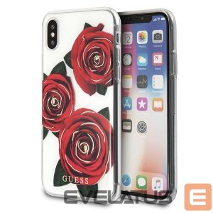 Другие товары Guess  Guess Flower Desire Red Rose iPhone X Case - Transparent 