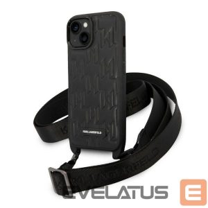 Другие товары Karl Lagerfeld  Karl Lagerfeld Monogram Plaque Logo Strap Case for iPhone 14 / 15 / 13 6.1" - Black 