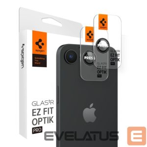 Другие товары Spigen  Spigen Optik Pro GLAS.TR "Ez Fit" Camera Cover 2-pack for iPhone 16e / 17e - Black 