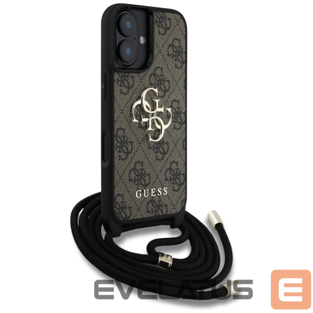 Другие товары Guess Guess 4G Big Logo Cord Stap Crossbody Case for iPhone 16 Brown