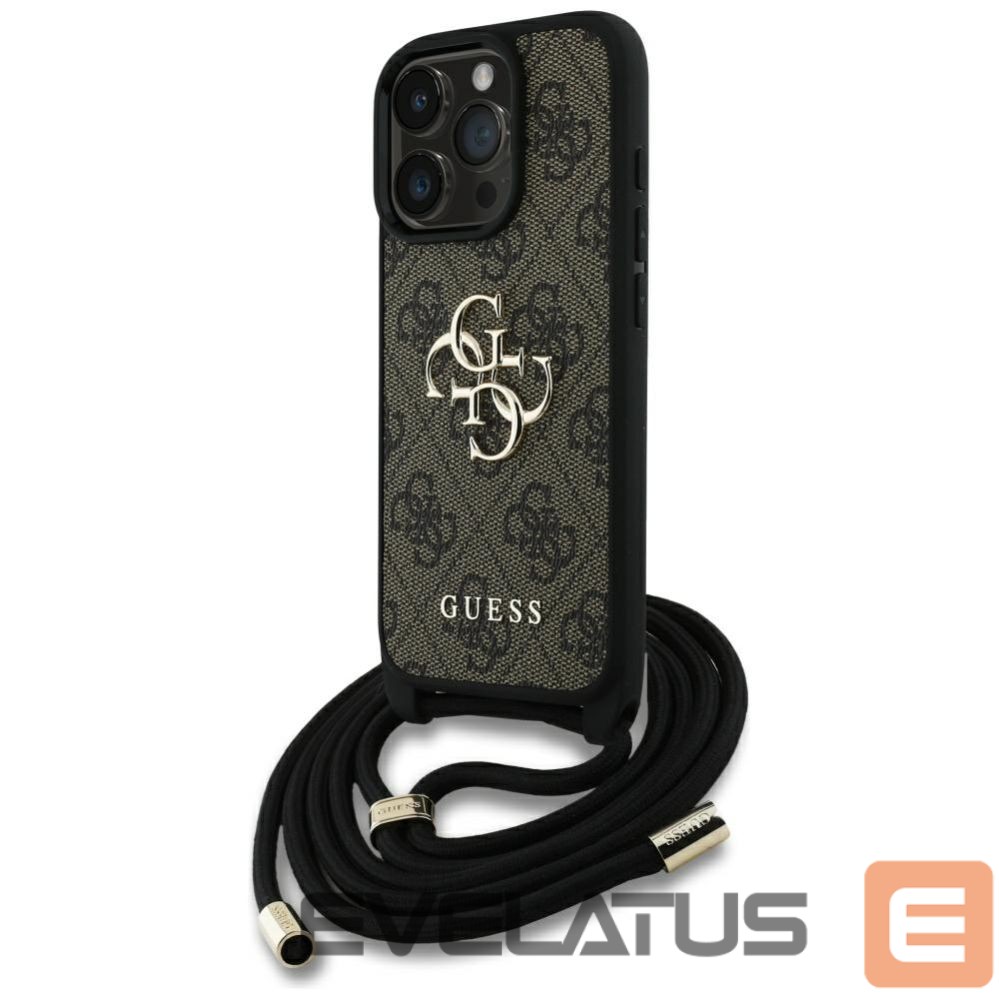 Другие товары Guess Guess 4G Big Logo Cord Stap Crossbody Case for iPhone 16 Pro Brown