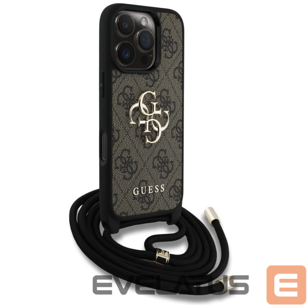 Другие товары Guess Guess 4G Big Logo Cord Stap Crossbody Case for iPhone 16 Pro Brown