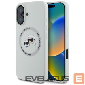Другие товары Karl Lagerfeld  Karl Lagerfeld Silicone Double Heads And Circle MagSafe case for iPhone 16 beige 