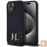 Другие товары Karl Lagerfeld  Karl Lagerfeld Silicone Shadow Metal Initial MagSafe Case for iPhone 15 Black 