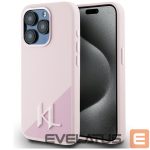 Другие товары Karl Lagerfeld  Karl Lagerfeld Silicone Shadow Metal Initial MagSafe Case for iPhone 15 Pro Max Pink 