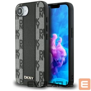Другие товары DKNY  DKNY Leather Checkered Mono Pattern MagSafe iPhone 16e Case - Black 