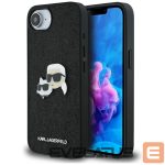 Другие товары Karl Lagerfeld  Karl Lagerfeld Fixed Glitter Karl&Choupette Heads Metal Pin iPhone 16e Case - Black 