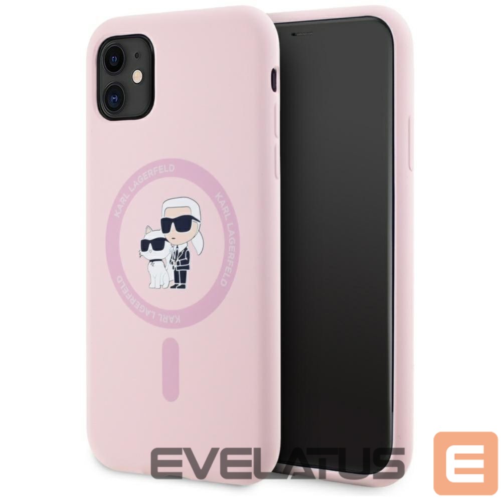 Другие товары Karl Lagerfeld Karl Lagerfeld Silicone Karl&Choupette MagSafe iPhone 11 Case - Pink