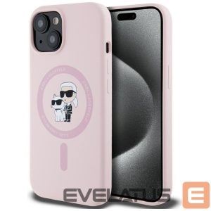 Другие товары Karl Lagerfeld  Karl Lagerfeld Silicone Karl&Choupette MagSafe iPhone 15 Case - Pink 