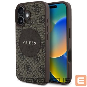 Другие товары Guess  Guess 4G Circle Classic Logo MagSafe case for iPhone 16 - brown 