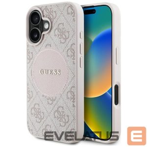 Другие товары Guess  Guess 4G Circle Classic Logo MagSafe iPhone 16 Case - Pink 