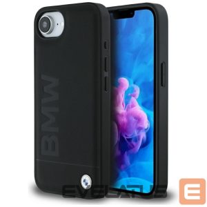 Другие товары BMW  BMW Leather Hot Stamp iPhone 16e Case - Black 