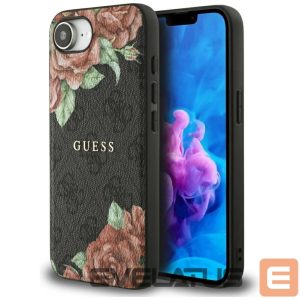 Другие товары Guess  Guess 4G Flowers Print MagSafe case for iPhone 16e - black 