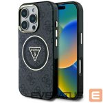 Другие товары Guess  Guess IML Metal Glitter 4G Circle Triangle MagSafe Case for iPhone 16 Pro - Black 