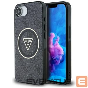 Другие товары Guess  Guess IML Metal Glitter 4G Circle Triangle MagSafe Case for iPhone 16e - Black 