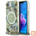 Другие товары Guess  Guess IML Metal Glitter Flowers Triangle MagSafe iPhone 16e Case - Green 