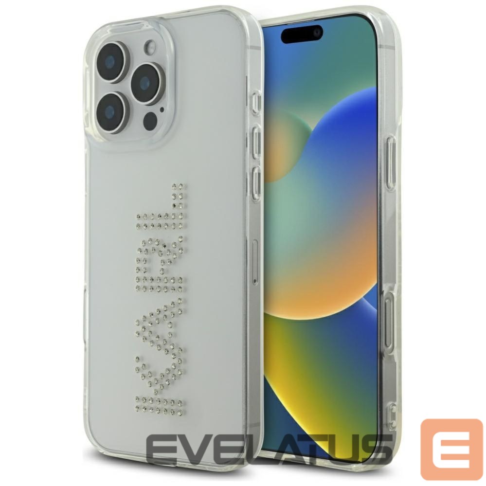 Другие товары Karl Lagerfeld Karl Lagerfeld IML Rhinestones Logo iPhone 16 Pro Case - Clear
