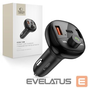 Другие товары Tech-Protect  Tech-Protect CC06 3-port PD72W car charger with transmitter - black 