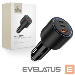 Другие товары Tech-Protect  CC04 3-port PD130W car charger - black 