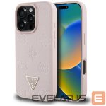 Другие товары Guess  Guess Grained Hot Stamp Peony Triangle Logo MagSafe iPhone 16 Pro Case - Pink 