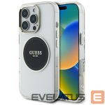Другие товары Guess  Guess IML Metal Colored Circle Classic Logo MagSafe case for iPhone 16 Pro - black 