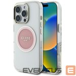 Другие товары Guess  Guess IML Metal Colored Circle Classic Logo MagSafe case for iPhone 16 Pro Max - pink 