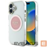 Другие товары Guess  Guess IML Metal Colored Circle Classic Logo MagSafe iPhone 16 Case - Pink 