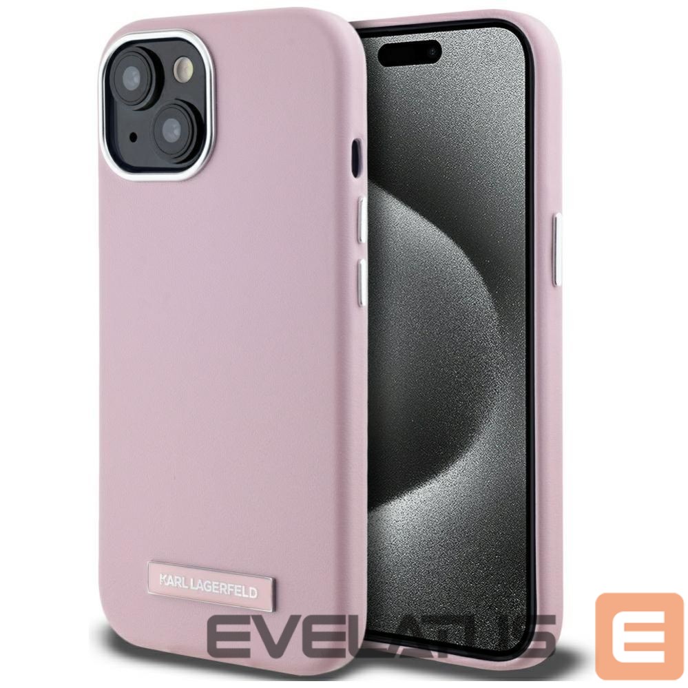 Другие товары Karl Lagerfeld Karl Lagerfeld FW Metal Plate MagSafe iPhone 15 Case - Pink