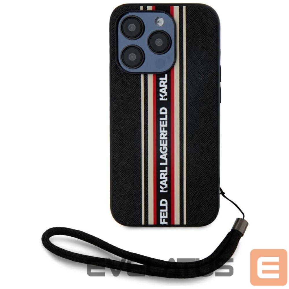 Другие товары Karl Lagerfeld Karl Lagerfeld Saffiano Athleisure Stripes Cord iPhone 15 Pro Case - Red
