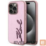 Другие товары Karl Lagerfeld  Karl Lagerfeld Wrinkled Metal Signature iPhone 15 Pro Max Case - Pink 