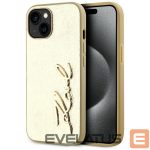 Другие товары Karl Lagerfeld  Karl Lagerfeld Wrinkled Metal Signature iPhone 15 Case - Gold 