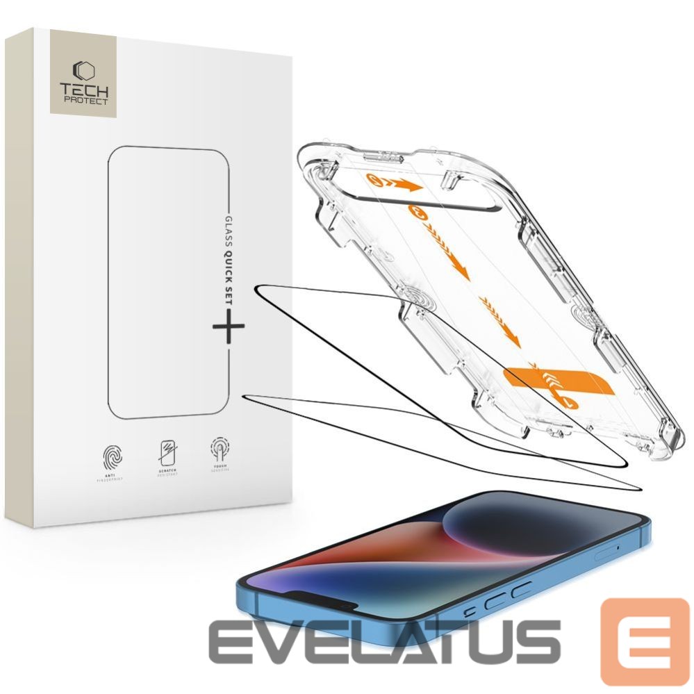 Другие товары Tech-Protect Tech-Protect Quick Set+ 2-pack tempered glass for iPhone 13 / 13 PRO / 14 / 16e / 17e