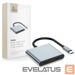 Другие товары Tech-Protect  Tech-Protect HB08 4in1 USB-C + USB2.0 + 2 x HDMI 4K 60HZ adapter - gray 