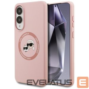 Другие товары Karl Lagerfeld  Karl Lagerfeld Silicone Nauble Heads And Circle MagSafe Case for Samsung Galaxy S25 Edge - Pink 