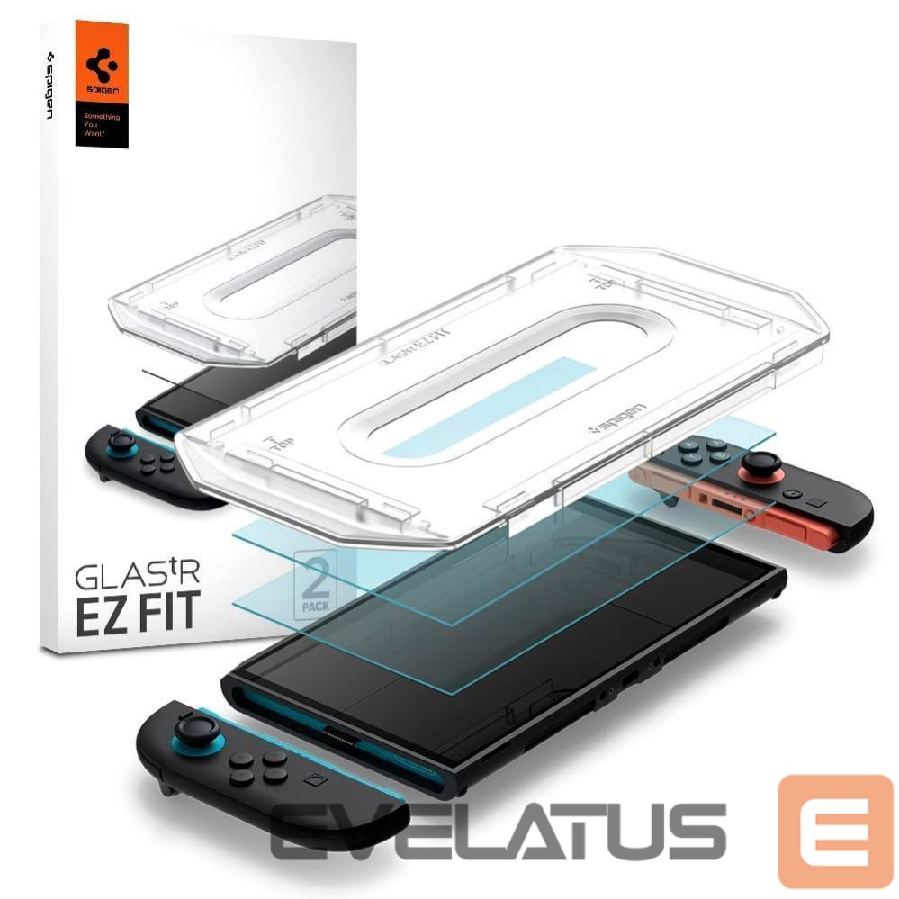 Другие товары Spigen Spigen Glas.Tr ”EZ FIT” Tempered Glass 2-pack for Nintendo Switch 2 - Transparent