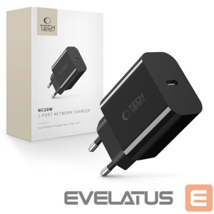 Другие товары Tech-Protect  Tech-Protect NC20W USB-C 1-Port PD20W Wall Charger - Black 