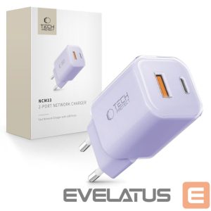 Другие товары Tech-Protect  Tech-Protect NCM33 PD 33W QC3.0 USB-C / USB-C Wall Charger - Purple 
