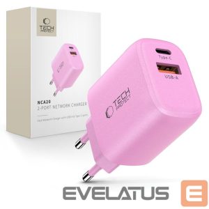 Другие товары Tech-Protect  Tech-Protect NCA20 PD 20W QC3.0 USB-A / USB-C Wall Charger - Pink 